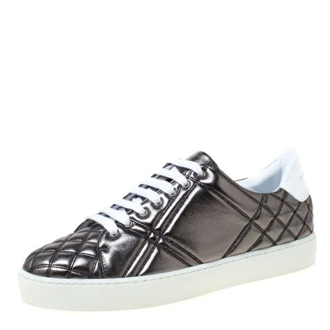 burberry westford quilted sneakers|BURBERRY Westford Quilted Metallic Leather Low.